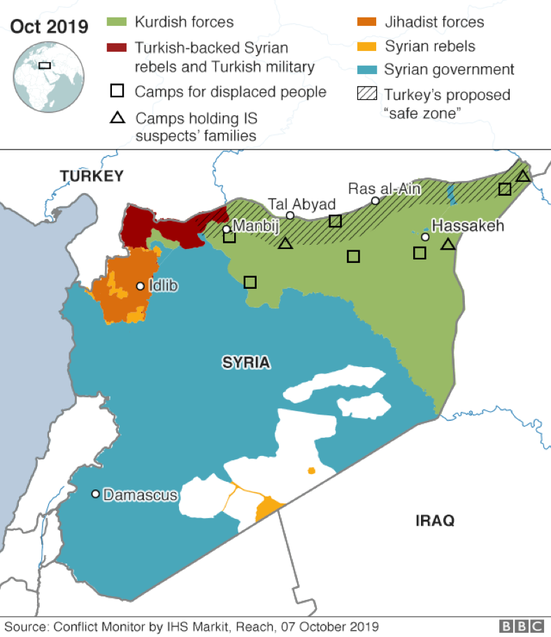 syriamap - Turkey’s Offensive in Syria Risks the Region’s Stability