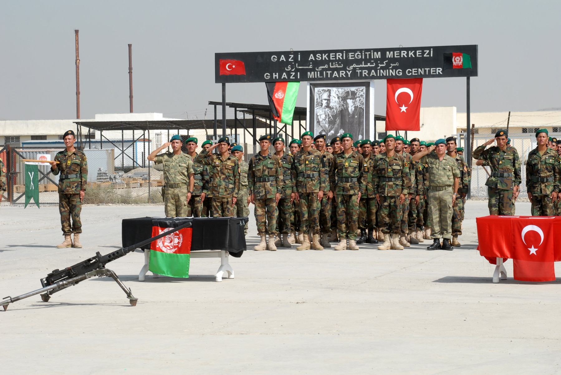 Turkey trained Afghan non commissioned officers salute during a graduation ceremony welcoming them into the Afghan National Army. Source  U.S. Air Force photo Staff Sgt. Laura R. McFarlane - Blog